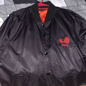 Black button up windbreaker